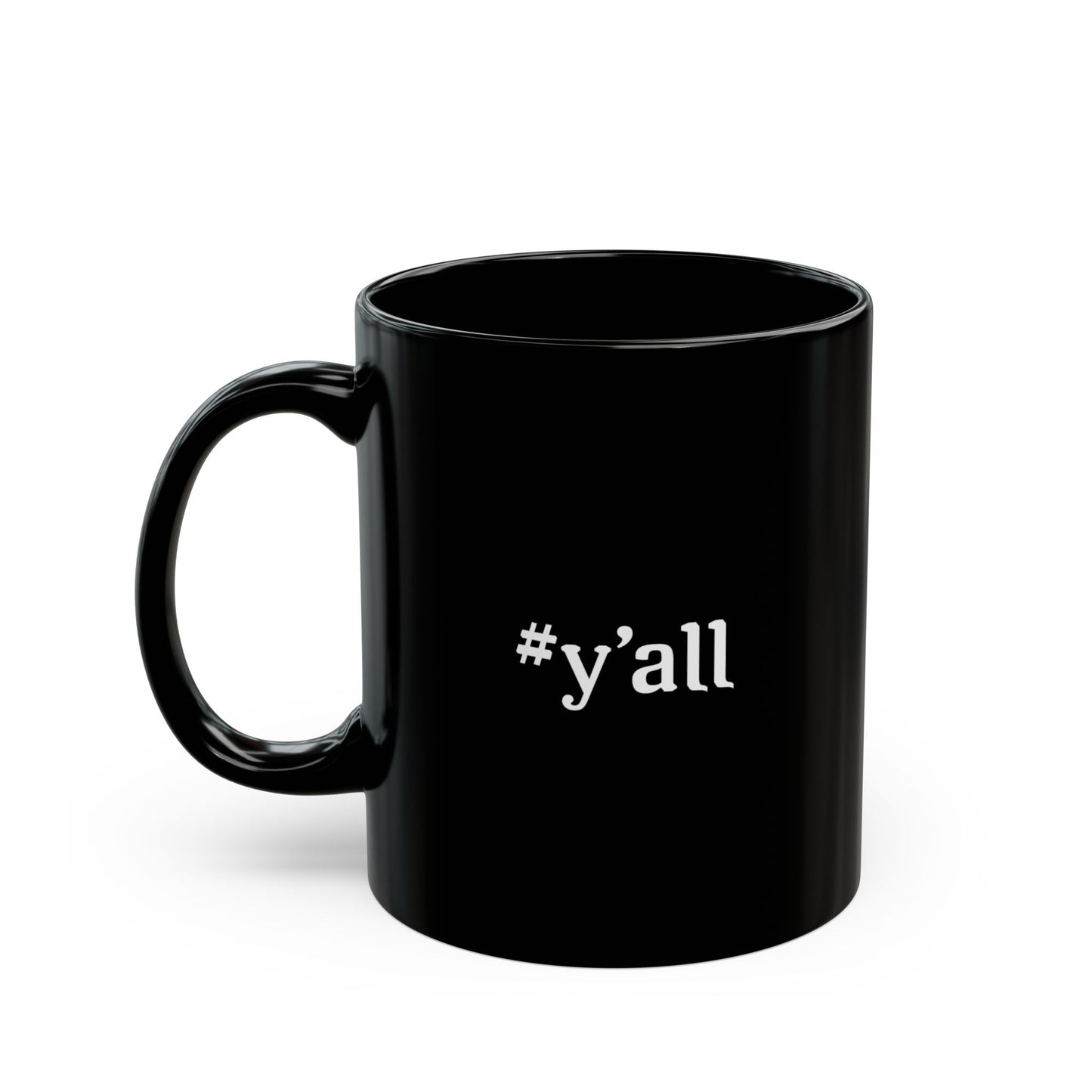 "Y'all" Black Mug (11oz)